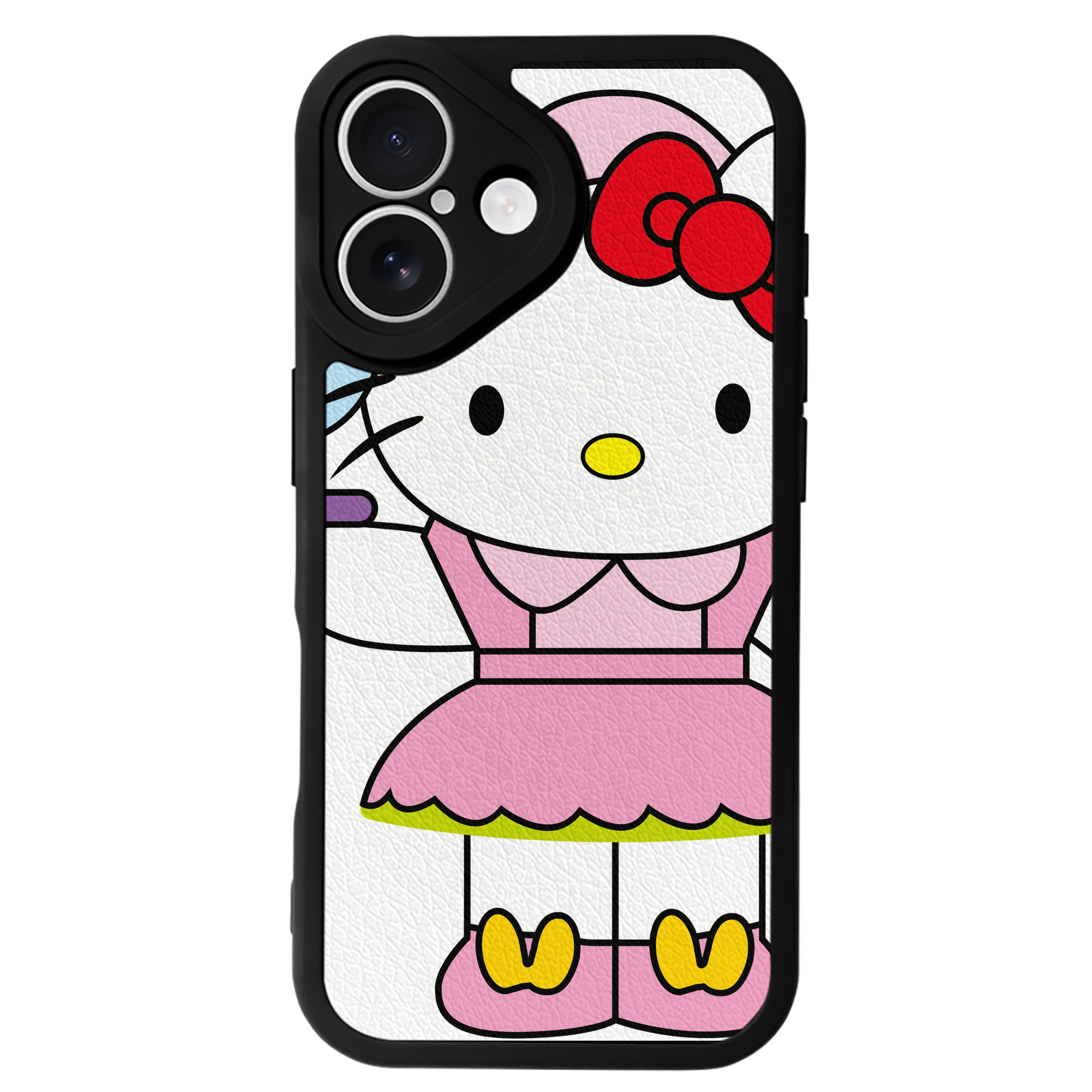 （画像用） Hello Kitty ハローキティ 【iPhone 16シリーズ対応】シリコンスマホケース（レザー調） 材質：シリコン